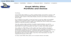 Desktop Screenshot of greatwhitesites.com