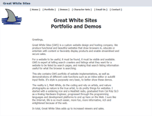 Tablet Screenshot of greatwhitesites.com